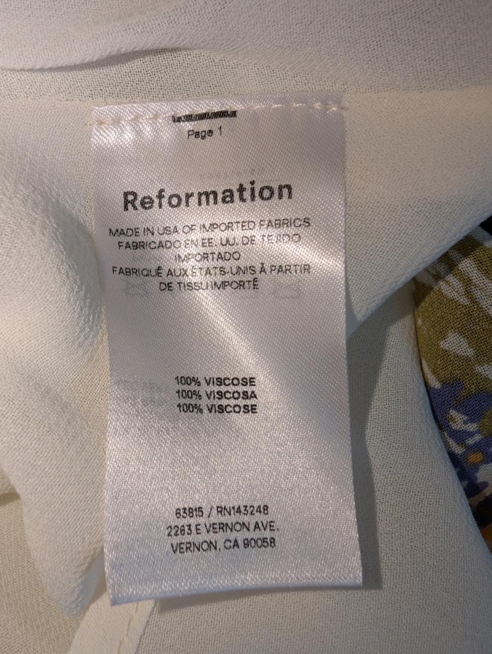 NWT Reformation Jaelyn Dress Countryside Floral Print Size 4 - Picture 14 of 15